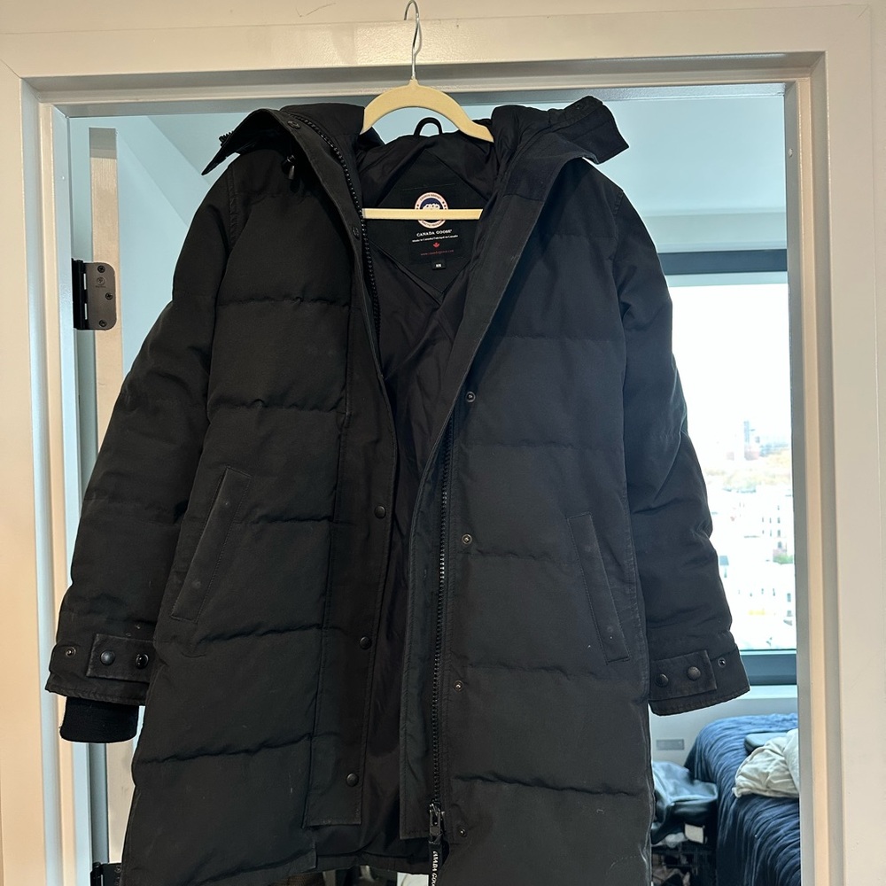 Black Puffer Coat with Hood